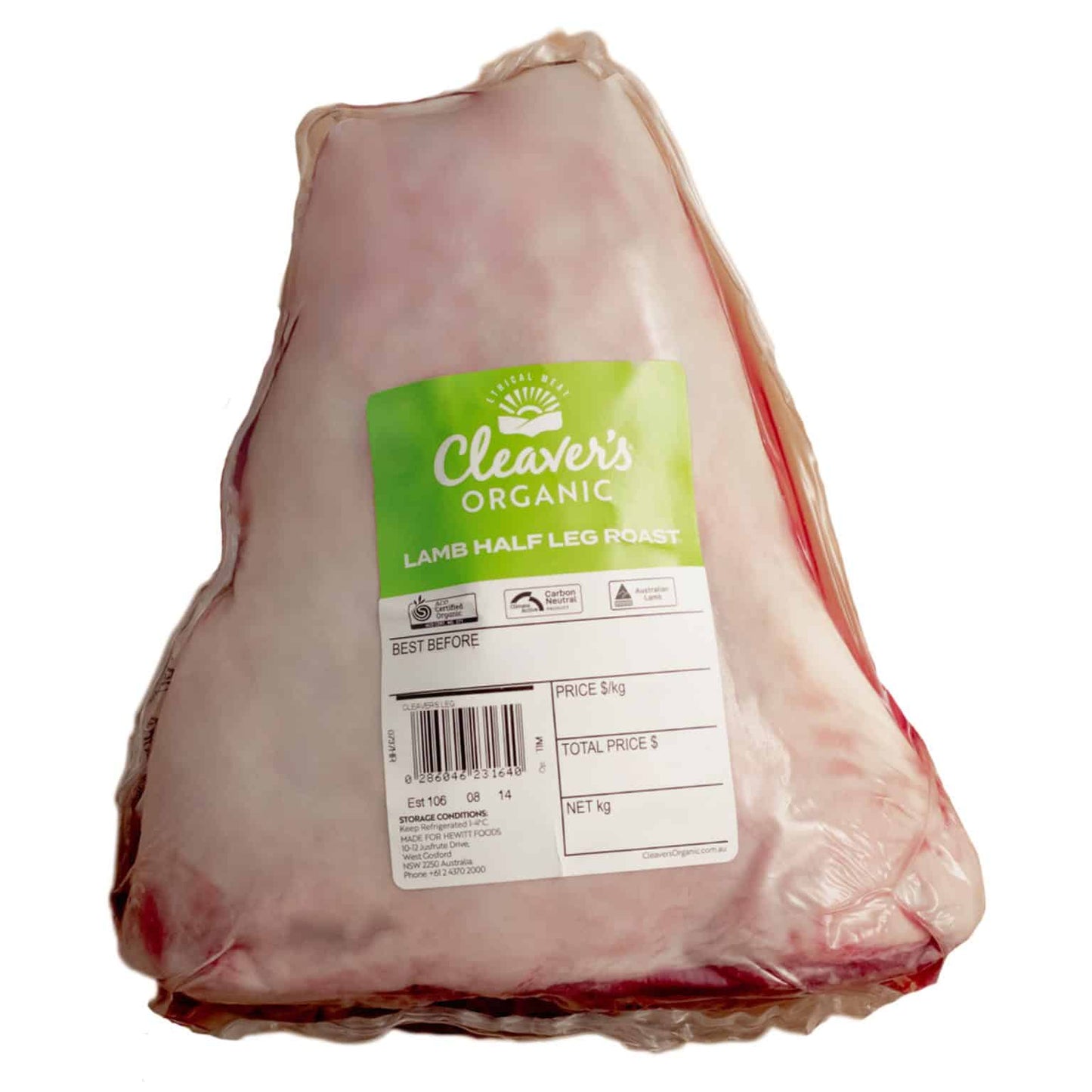 Certified Organic Half Leg of Lamb (Approx 1.5kg)