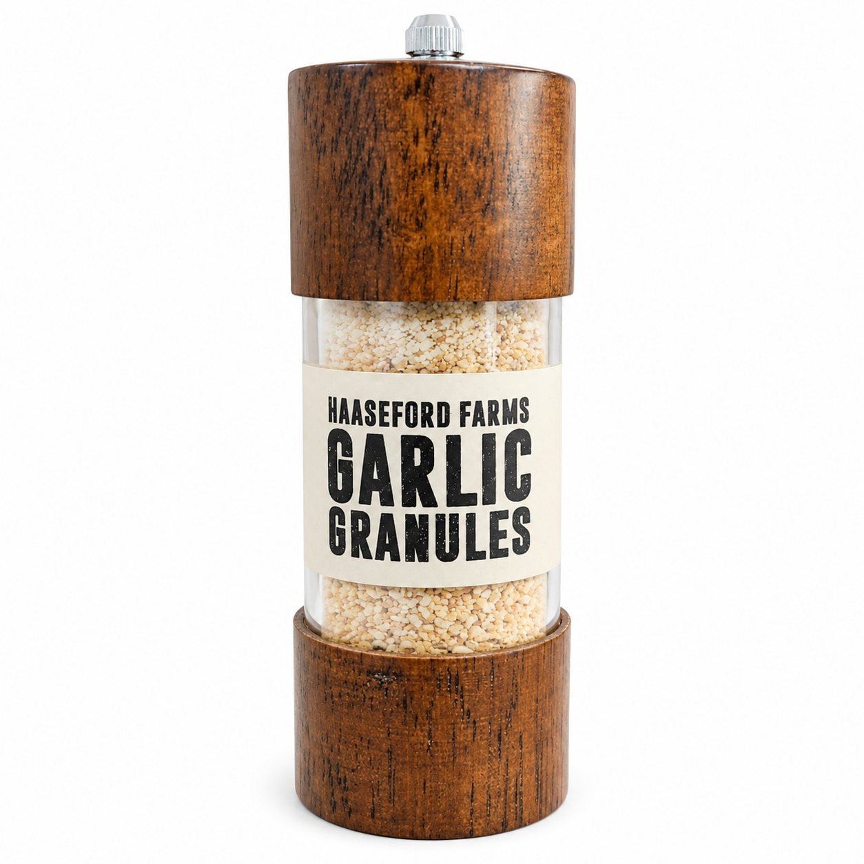 Certified Organic Garlic Granules in Grinder 60g – Haaseford Farm