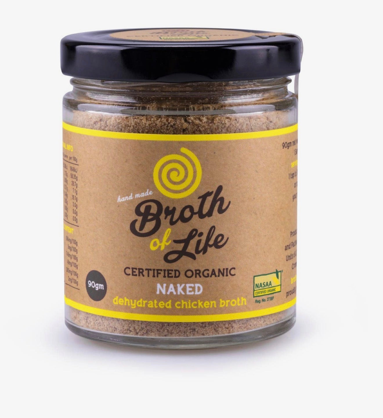 Certified Organic Naked Chicken Bone Broth Powder 90g - Broth of Life
