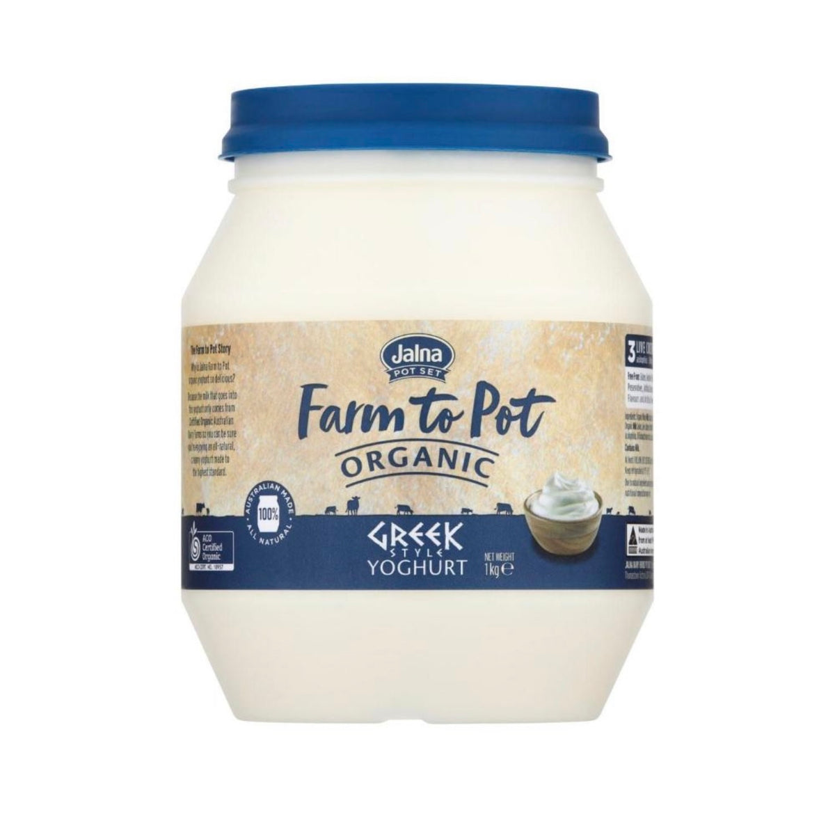Jalna Organic Greek Style Yoghurt 1kg