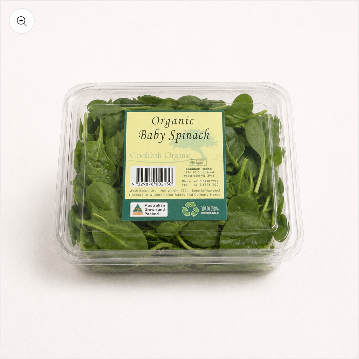 Organic Baby Spinach - 120g
