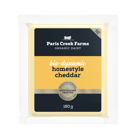 Paris Creek Organic Signature Cheddar Cheese 180g