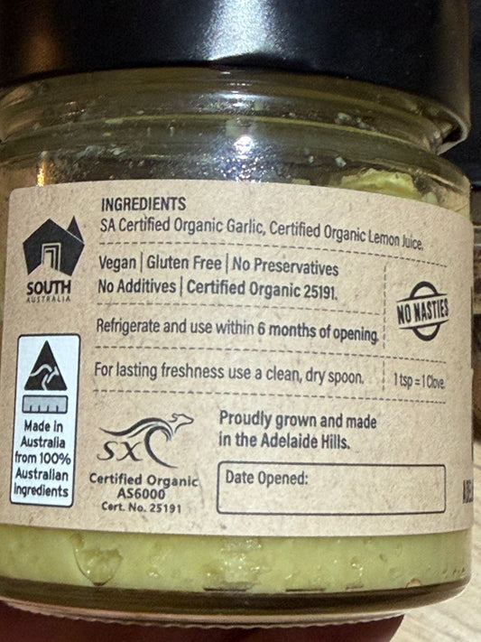Certified Organic Minced Garlic – Haaseford Farm