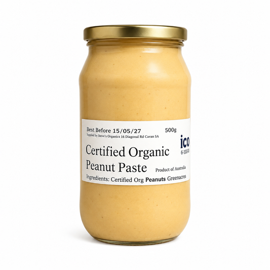 Certified Organic Peanut Paste 500g – Greenacres Peanut Farm