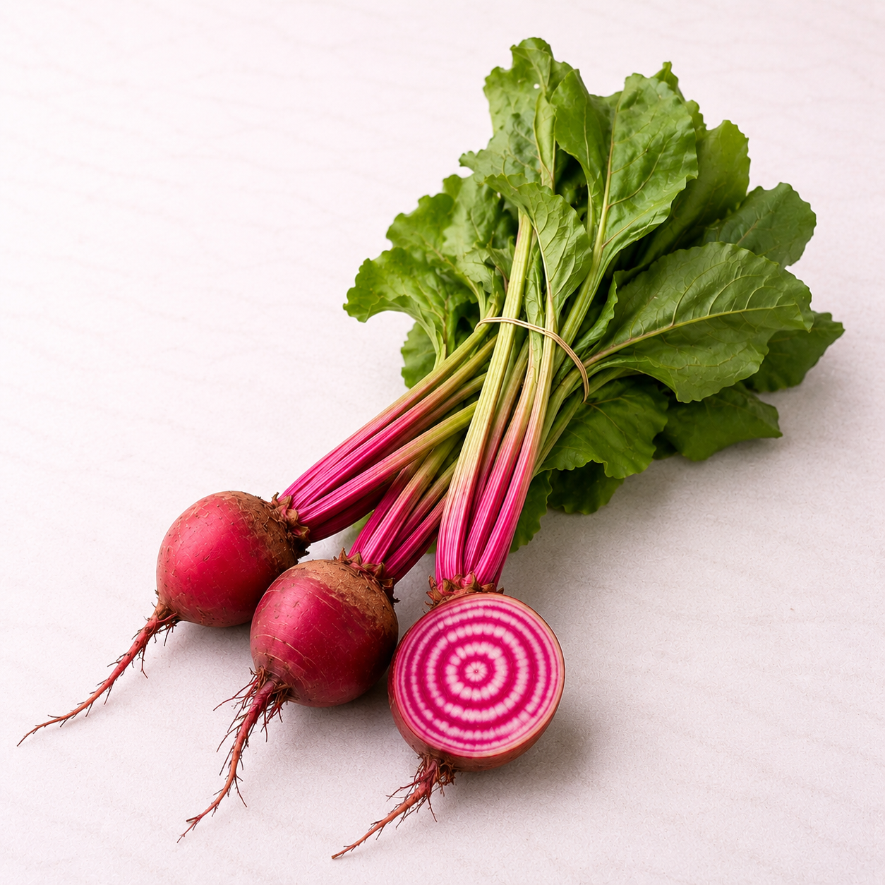 Organic Chioggia Beetroot – Bunch of 3