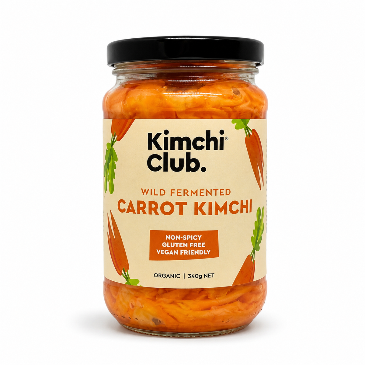 Certified Organic Carrot Kimchi (not spicy) 350g – Kimchi Club