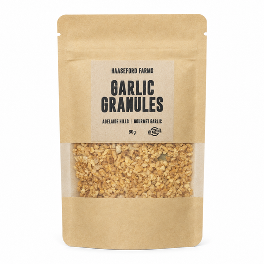 Certified Organic Garlic Granules in Grinder 60g – Haaseford Farm