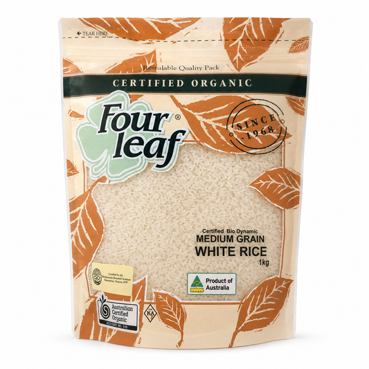 Australian Certified Organic Medium Grain White Rice – 1kg
