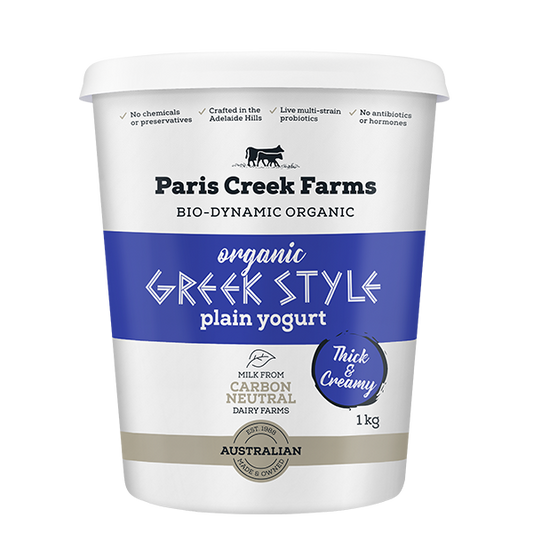 Paris Creek Greek Style Yogurt – 1kg - Certified Organic
