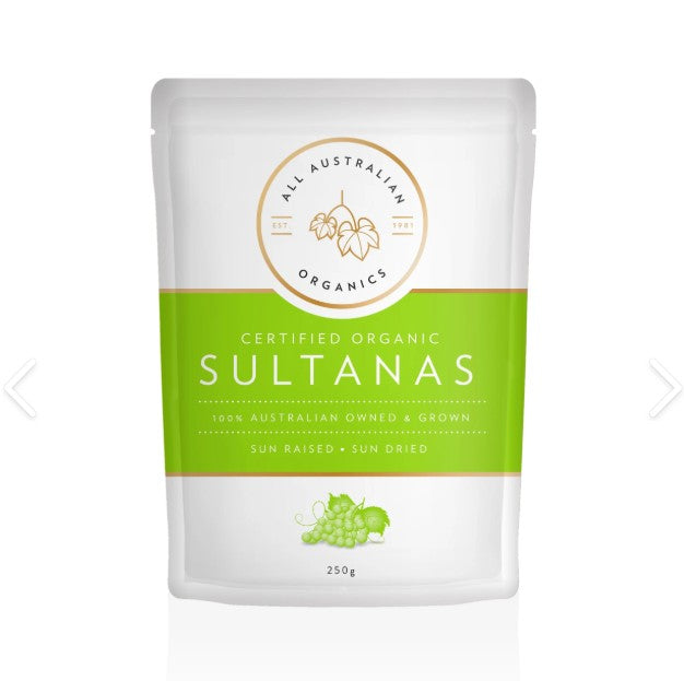 Certified Organic Sultanas 250g
