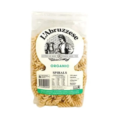 L’Abruzzese Spirals – Made with Certified Organic Australian Wheat