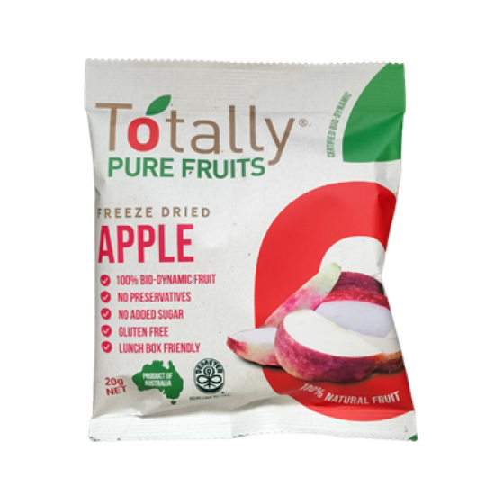 Freeze Dried Organic Apples 20g - Totally Pure Fruits